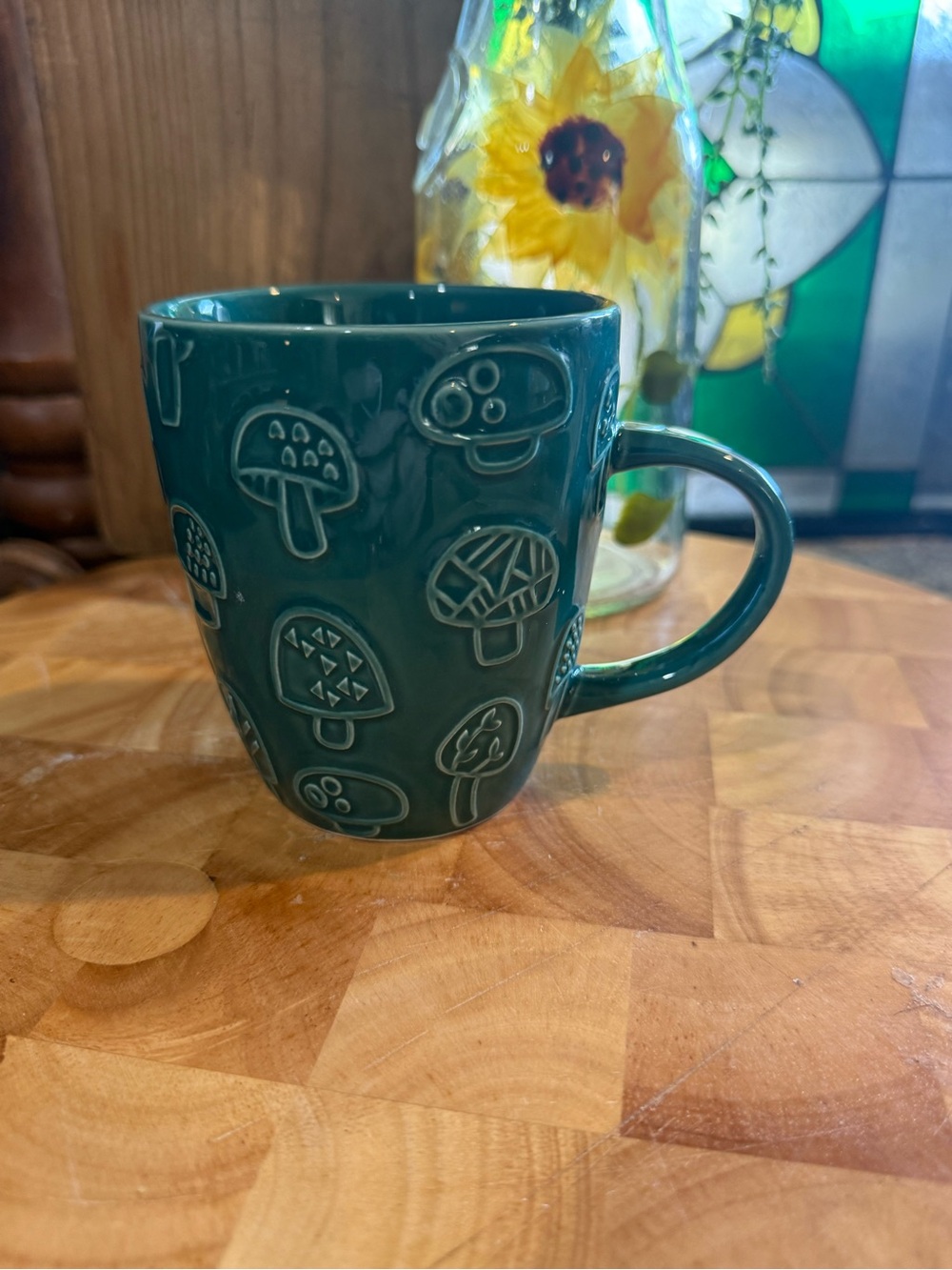 The Pioneer Woman Green Embossed Mushroom Ceramic Mug